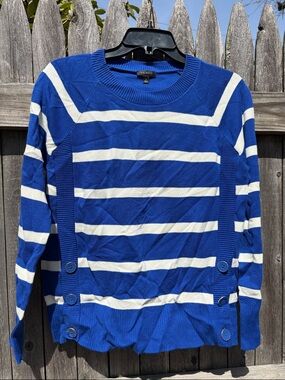Gorgeous Talbots small cotton royal blue sweater!